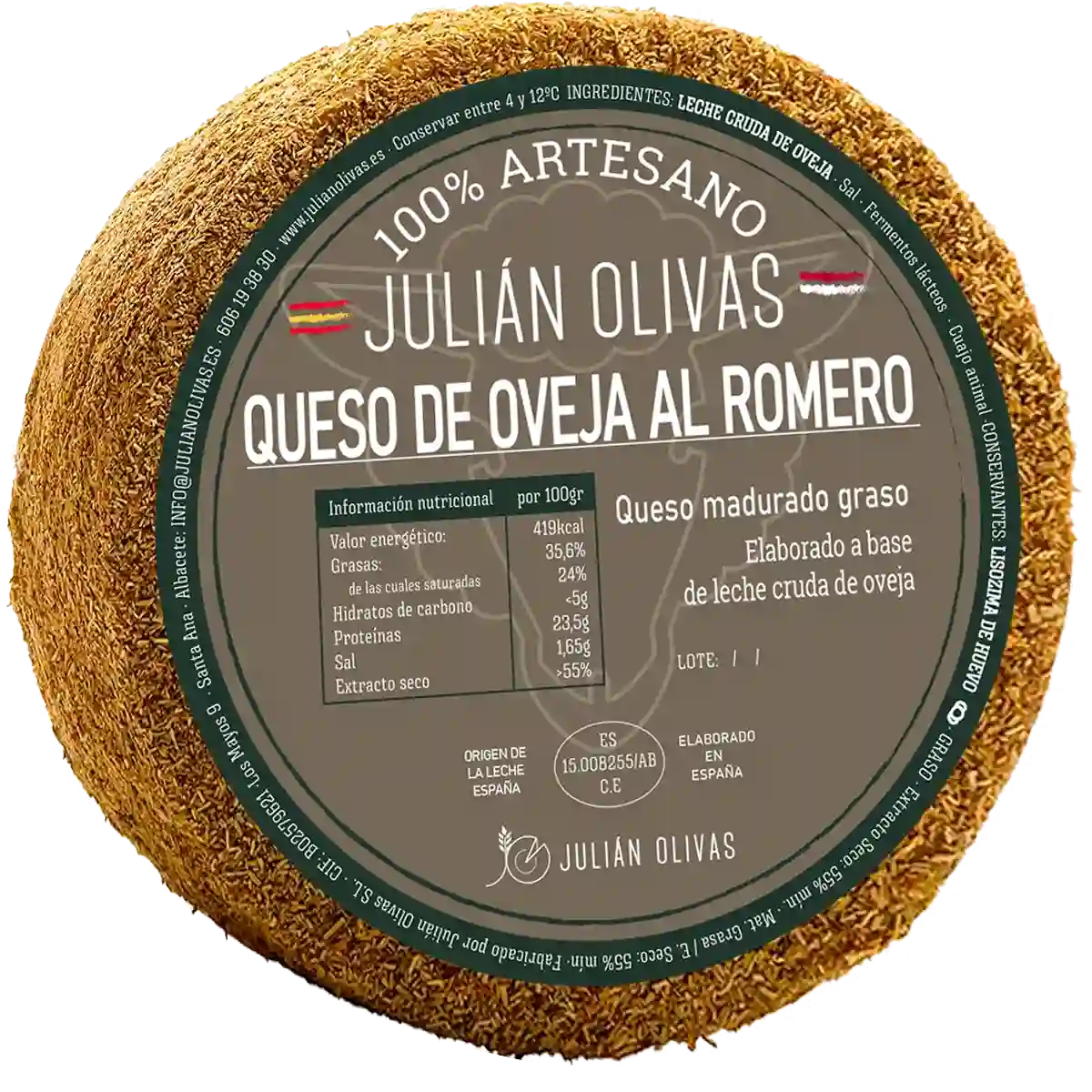 Queso de Oveja al Romero Julián Olivas