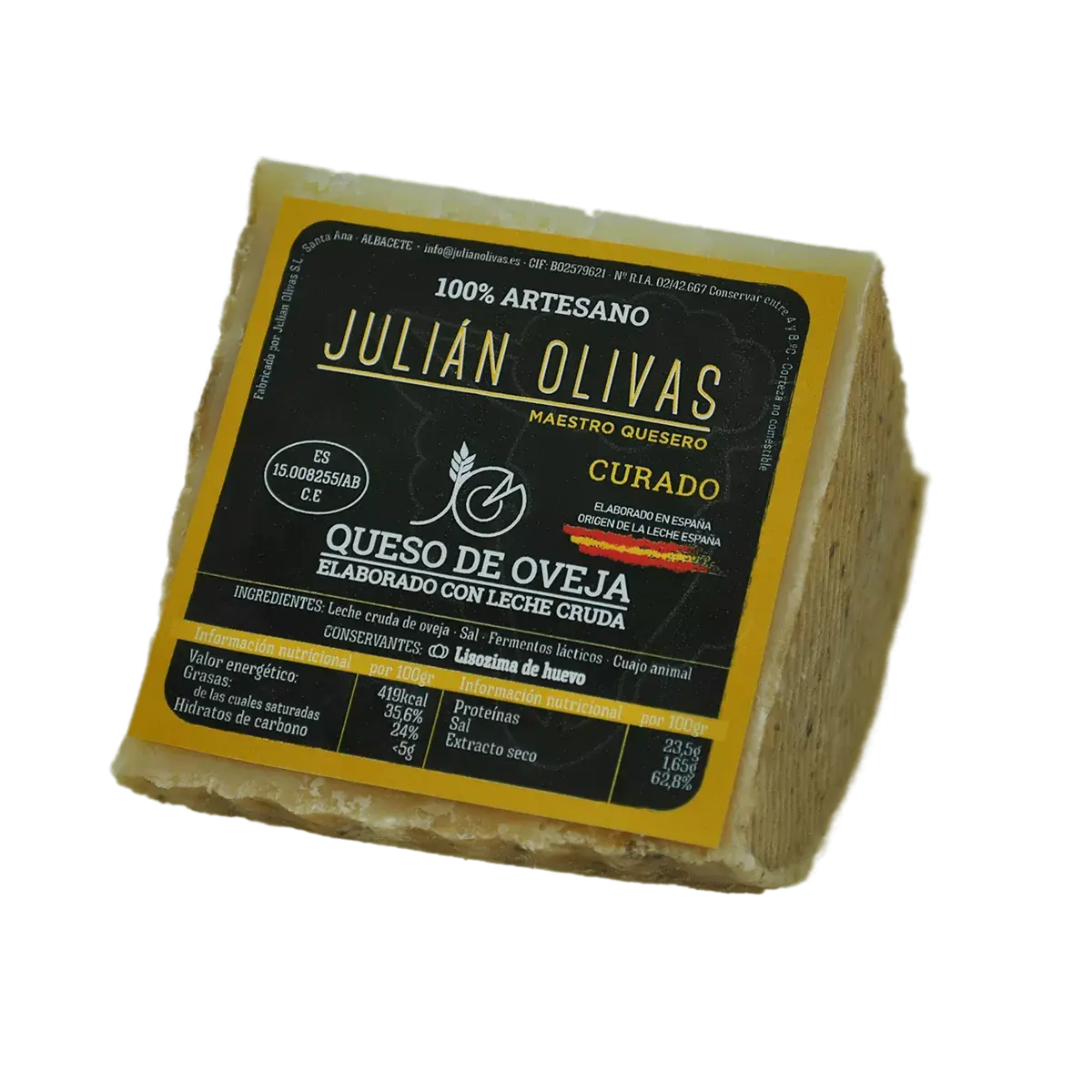 Cuña de Queso de oveja Julián Olivas Curado