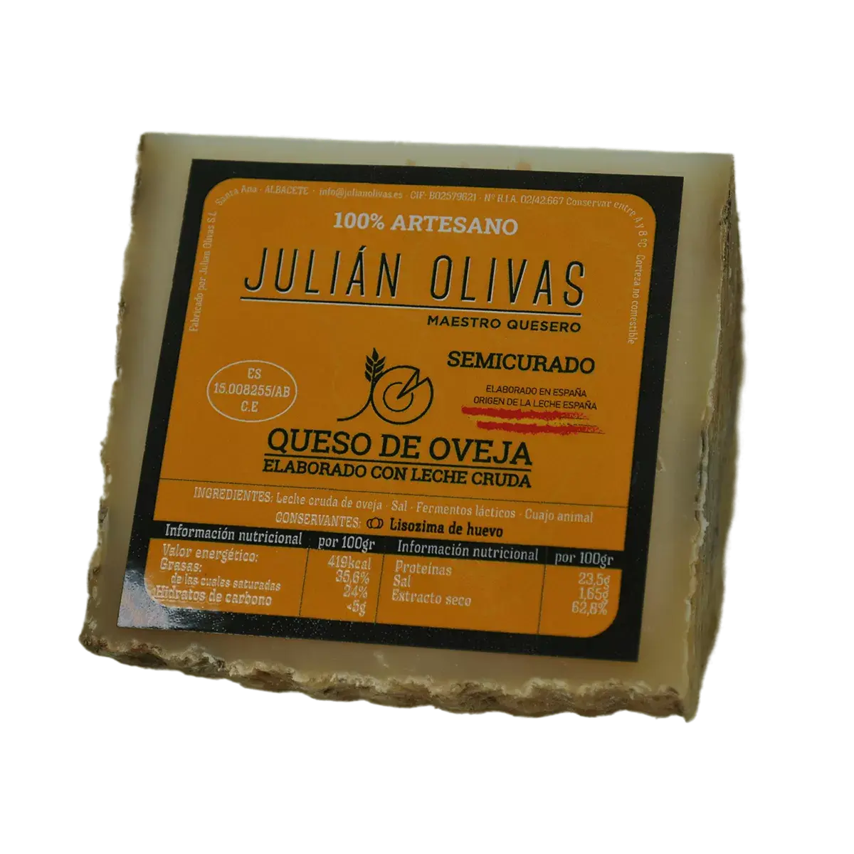 Cuña de Queso de oveja Julián Olivas Semicurado